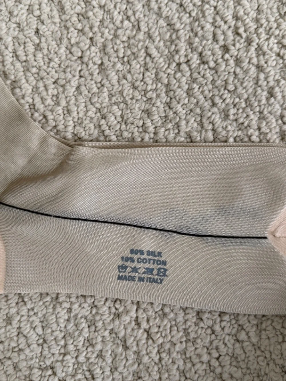 Tom Ford Golden Beige Sheer Silk Blend Knit Over the Calf High Dress Socks